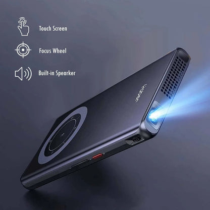 YABER Pico T1 Mini Pocket Projector with WiFi and Bluetooth, 0.52" Ultra-Thin, 1080P Support Built-in Speaker