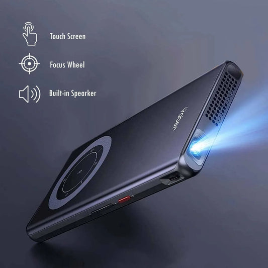 YABER Pico T1 Mini Pocket Projector with WiFi and Bluetooth, 0.52" Ultra-Thin, 1080P Support Built-in Speaker