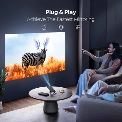 YABER Pico T1 Mini Pocket Projector with WiFi and Bluetooth, 0.52" Ultra-Thin, 1080P Support Built-in Speaker