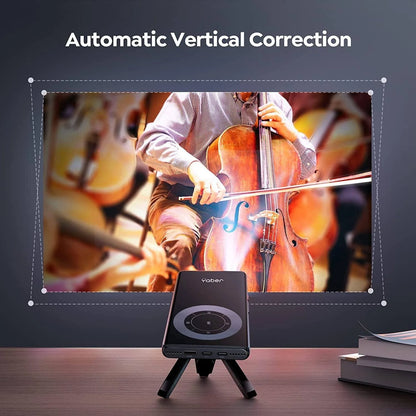 YABER Pico T1 Mini Pocket Projector with WiFi and Bluetooth, 0.52" Ultra-Thin, 1080P Support Built-in Speaker